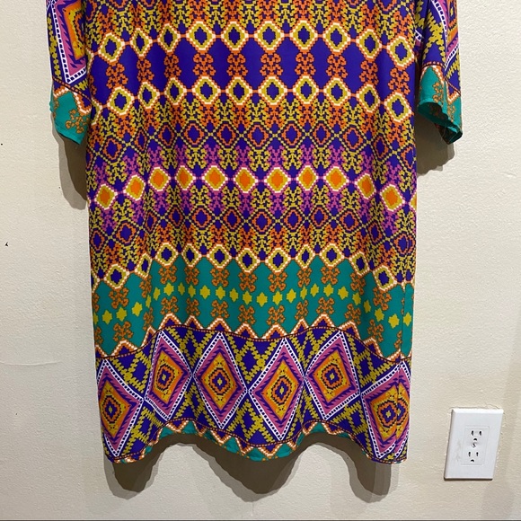 Everly Anthropologie Multi-Color Patterned Dress - Picture 6 of 12